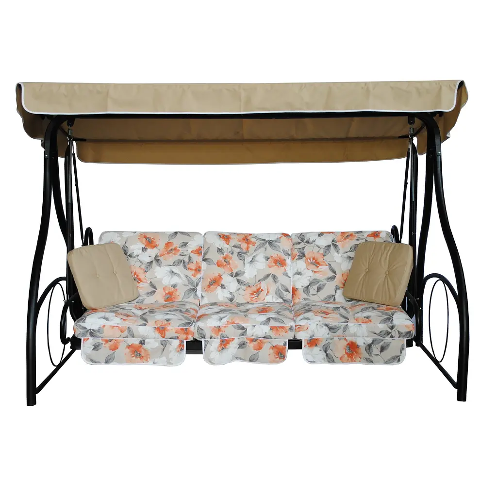 Садовая диван-качалка Ost-Fran Montreal лонета Меджик Аранча/тексилк FL-751/737 с сеткой - фото 6