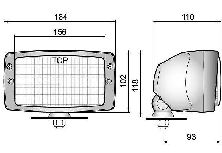 Протитуманна фара Wesem Zetor 184x102 мм H4 навісна з підсвічуванням 1 шт. (RE257.77) - фото 3