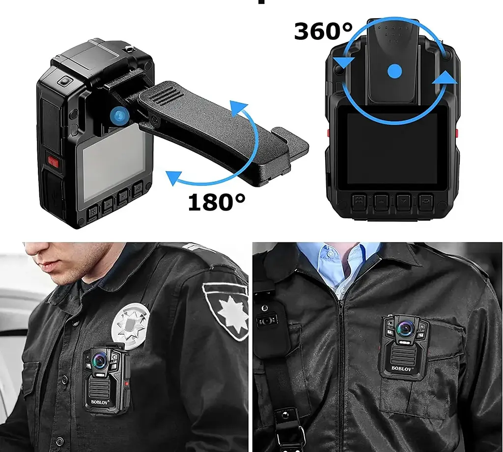 Нагрудна боді-камера Boblov HD66/D7 з дисплеєм 2.0 дюйма нічний запис датчик руху 2акумулятори 1950 мАгод - фото 4