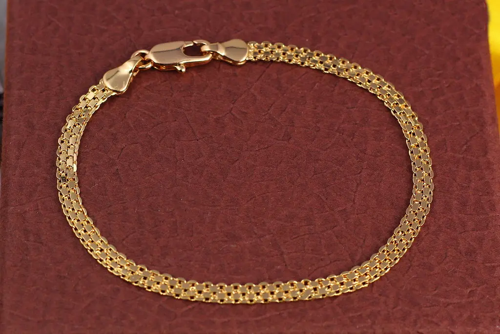 Браслет Xuping Jewelry новий бісмарк 21 см 3.5 мм золотистий