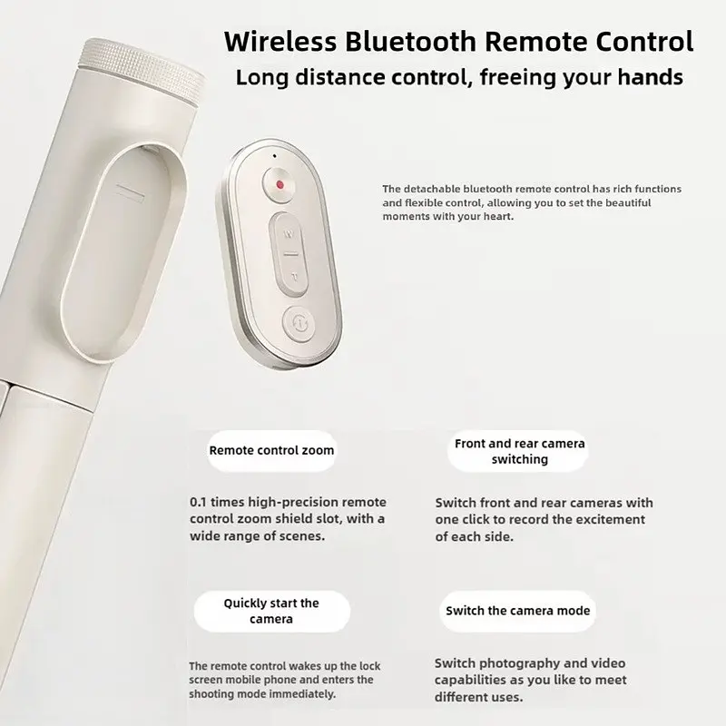 Селфі - монопод бездротовий трипод Xiaomi Zoom Stand Selfie Stick 2 чорний (XMBJZPGO2YM) - фото 8