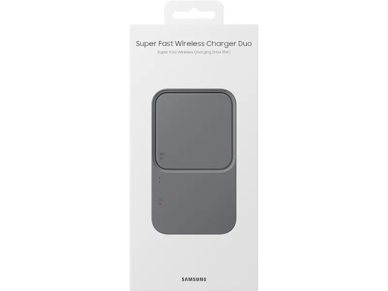 Бездротовий зарядний пристрій Samsung 15 W Wireless Charger Duo with TA Black (EP-P5400TBRG) - фото 6