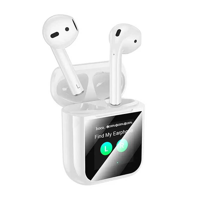 Беспроводные наушники Hoco EW80 Magnificent true wireless touch screen BT headset, BT5.4, 30mAh, 300mAh, 4h, white - фото 4