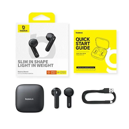 Навушники Baseus Bowie E16 True Wireless Earphones чорні A00061900113-01 - фото 5