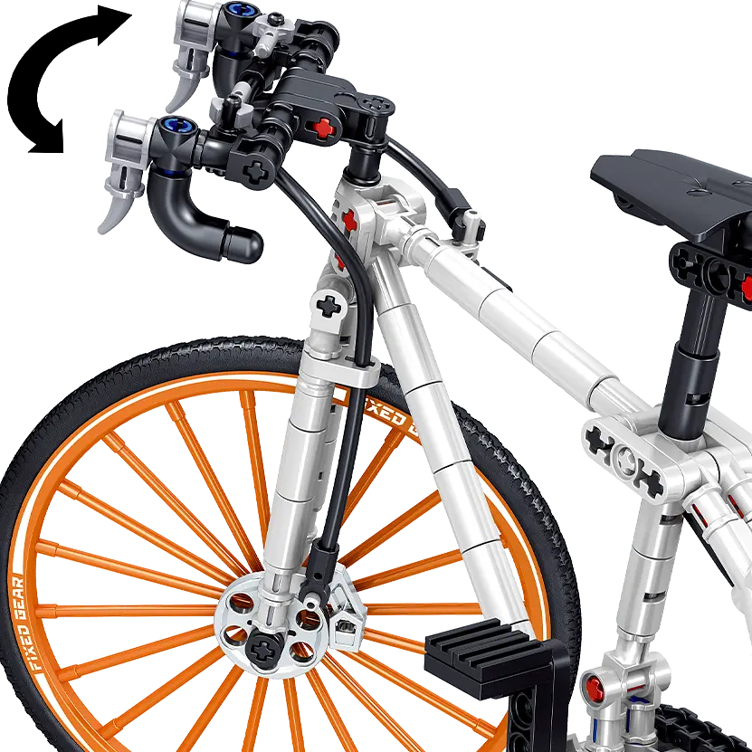 Конструктор велосипед  ZHEGAO ROAD BIKE шоссейный   спортивный 244 детали - фото 5
