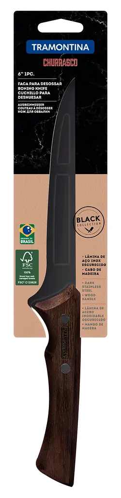 Ніж обробний Churrasco Black, 152 мм TRAMONTINA kuh0015702 - фото 6