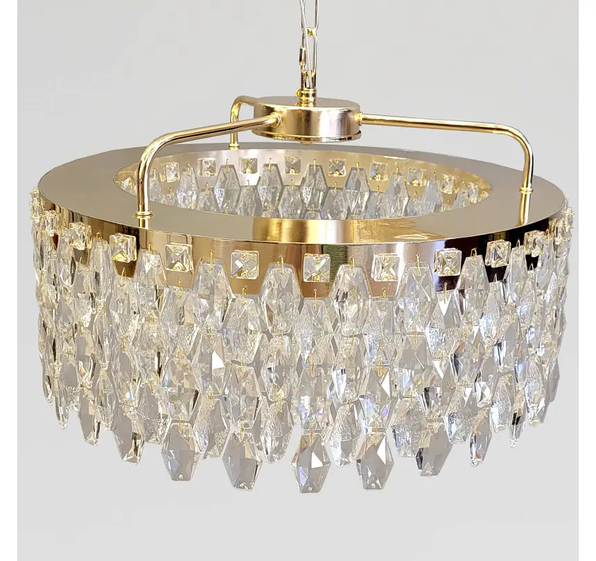 Золота кришталева LED люстра 582-500GD Artlight діаметром 50 см - фото 3