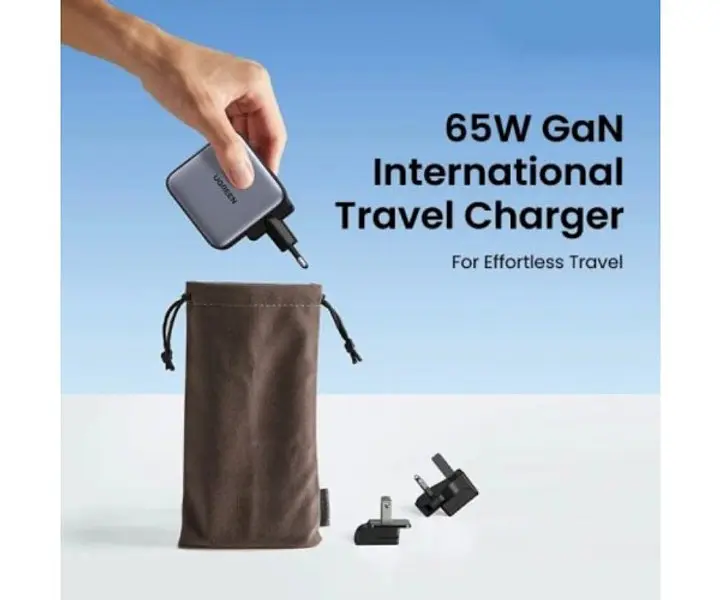 Адаптер питания зарядное устройство для Ugreen CD296 GaN 65 W Fast Charger (3-Port) (90409) - фото 4