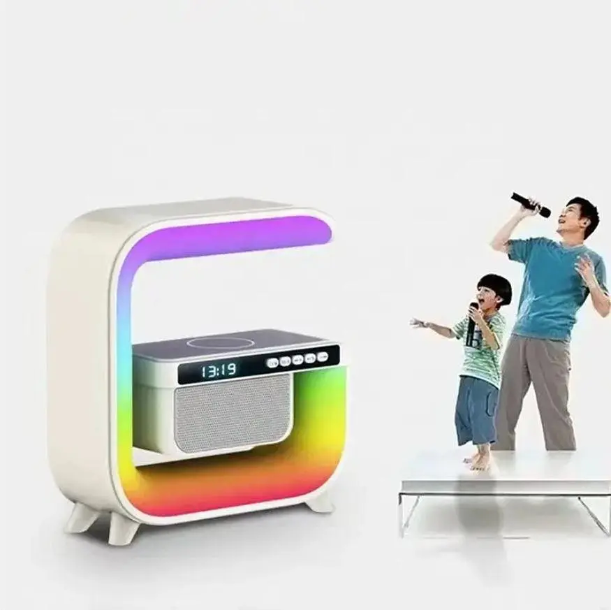 Акумуляторний нічник G-Smart G3 mini RGB з Bluetooth колонкою та зарядкою для телефону - фото 7