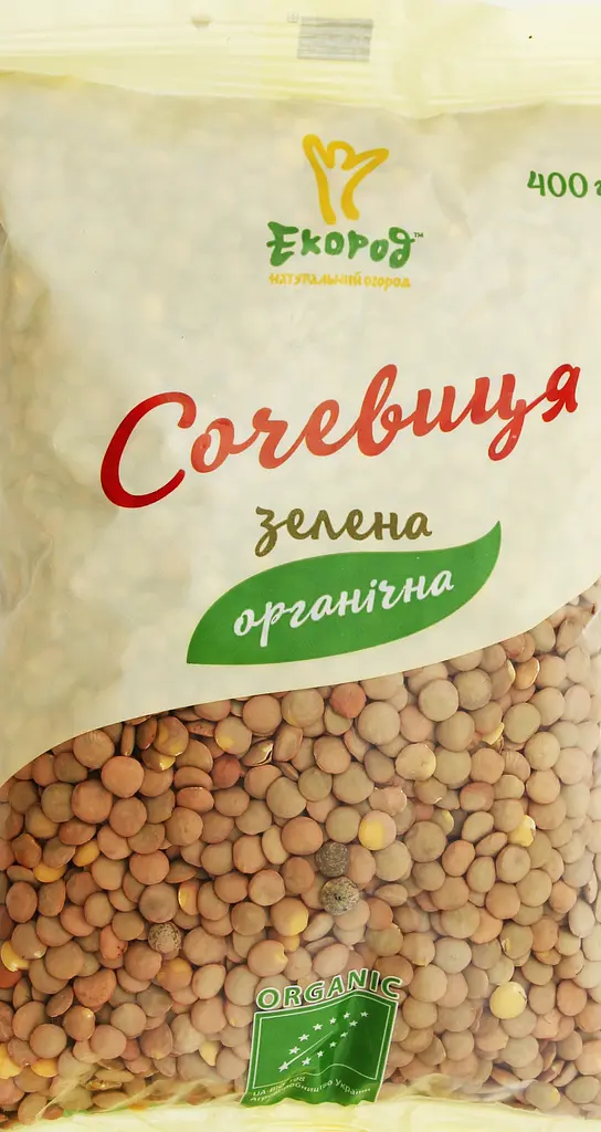 Сочевиця органічна Екород зелена, 400 г - фото 2