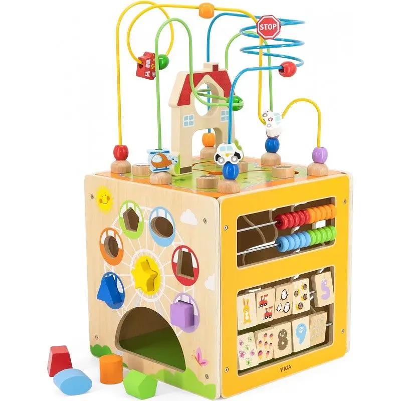 Бізікуб Viga Toys 5 в 1 дерев'яний (44591) - фото 2