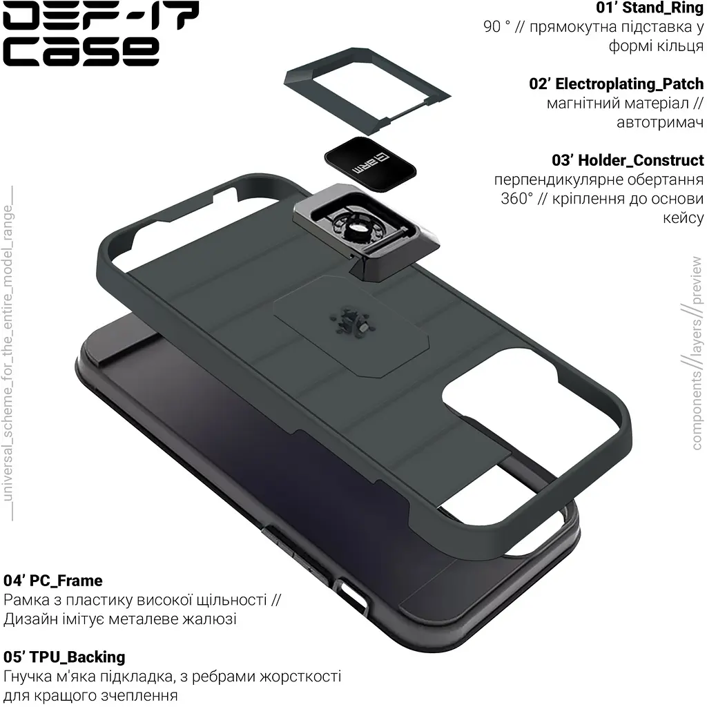 Чохол Armorstandart DEF17 Case для Samsung A03 [A035] Black [ARM61350] [76688] - фото 3