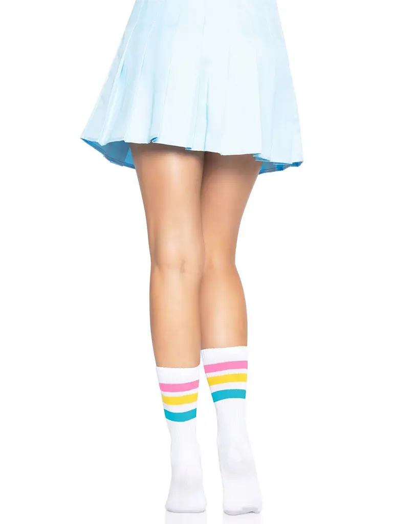 Шкарпетки жіночі в смужку Leg Avenue Pride crew socks Pansexual, 37–43 розмір - фото 6