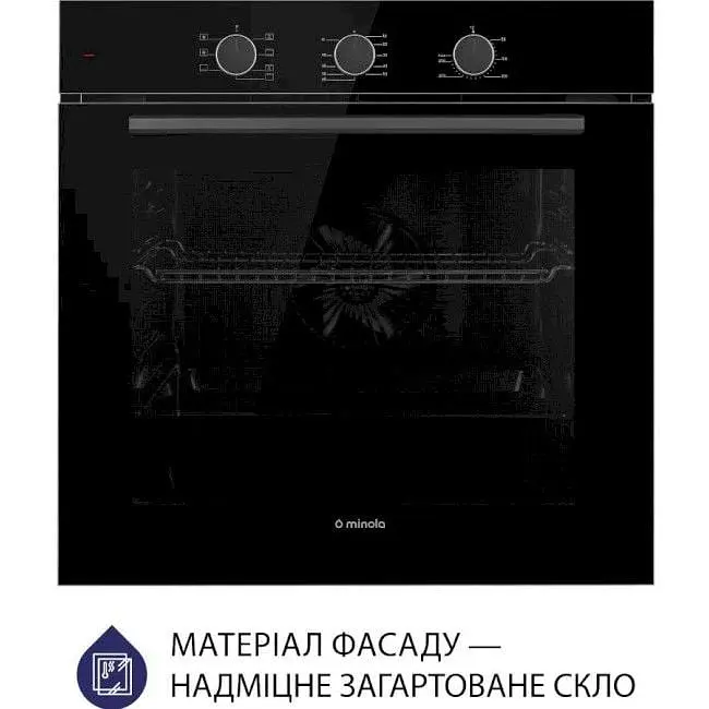 Духова шафа Minola EO 675 Чорне скло - фото 2
