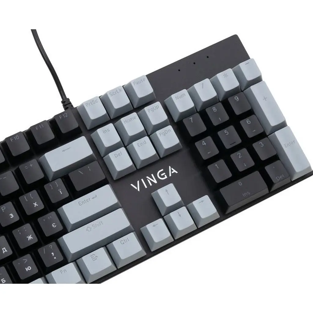 Клавіатура Vinga KBGM-090 LED Blue Switch Grey/Black (KBGM-090BL) [160690] - фото 5