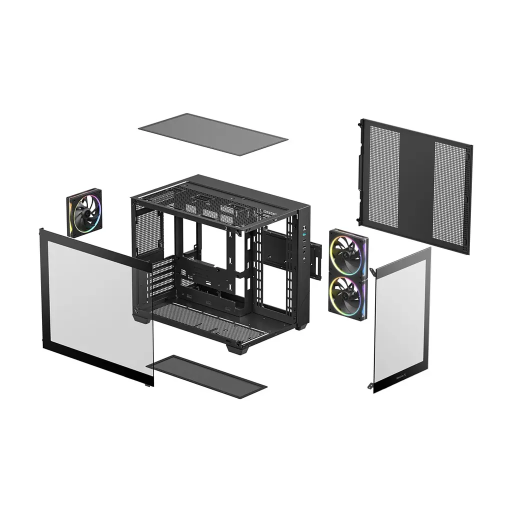 Корпус для ПК Deepcool CG330 3F Black (R-CG330-BKNGM3-G) - фото 2