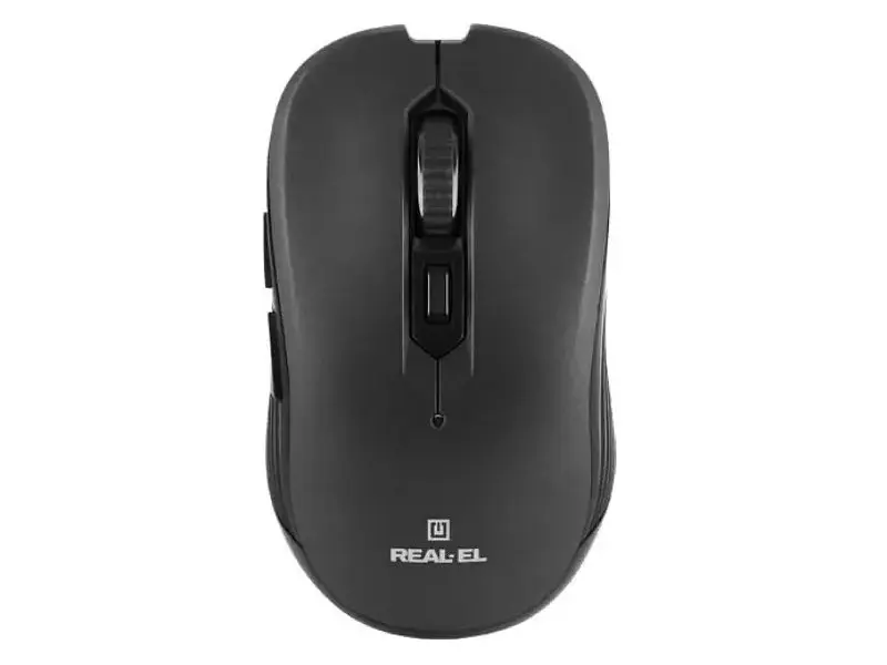 Миша REAL-EL RM-331 W Black (EL123200044) - фото 2