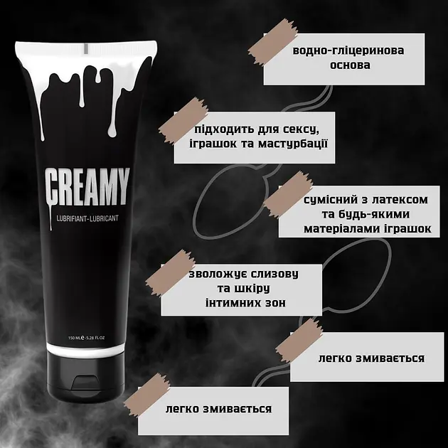 Лубрикант на гібридній основі Lovely Planet Creamy Cum 70 мл (ROZ6501053572) - фото 3
