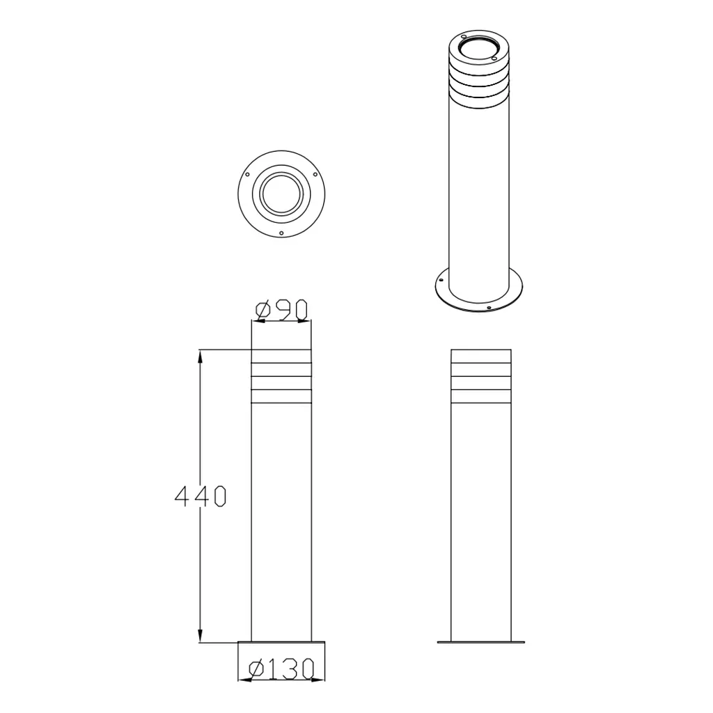 Вуличний світильник Goldlux 324009 Rino E27 1x12W IP54 BK - фото 6