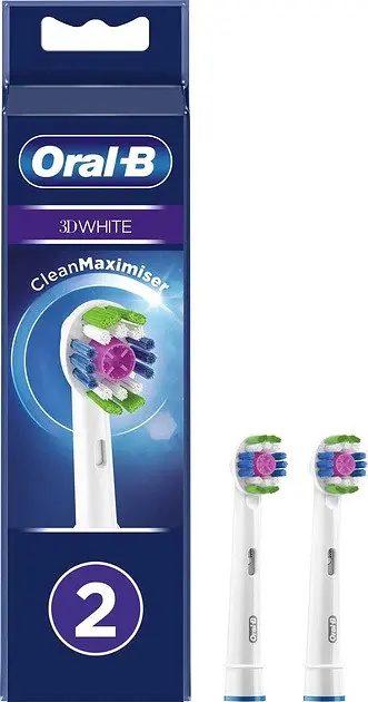 Набір насадок - 2 штуки - змінні голівки для зубної щітки Oral-B 3D White Clean Maximiser EB18PRB-2