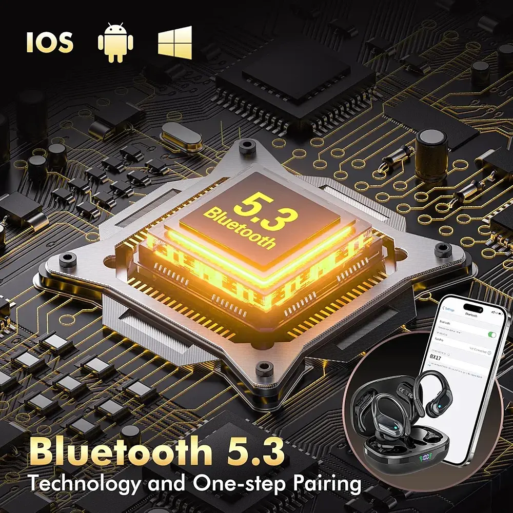 Bluetooth-навушники 5.4 з ENC, 4 мікрофонами, захистом IP7 та автономністю до 75 годин - фото 3