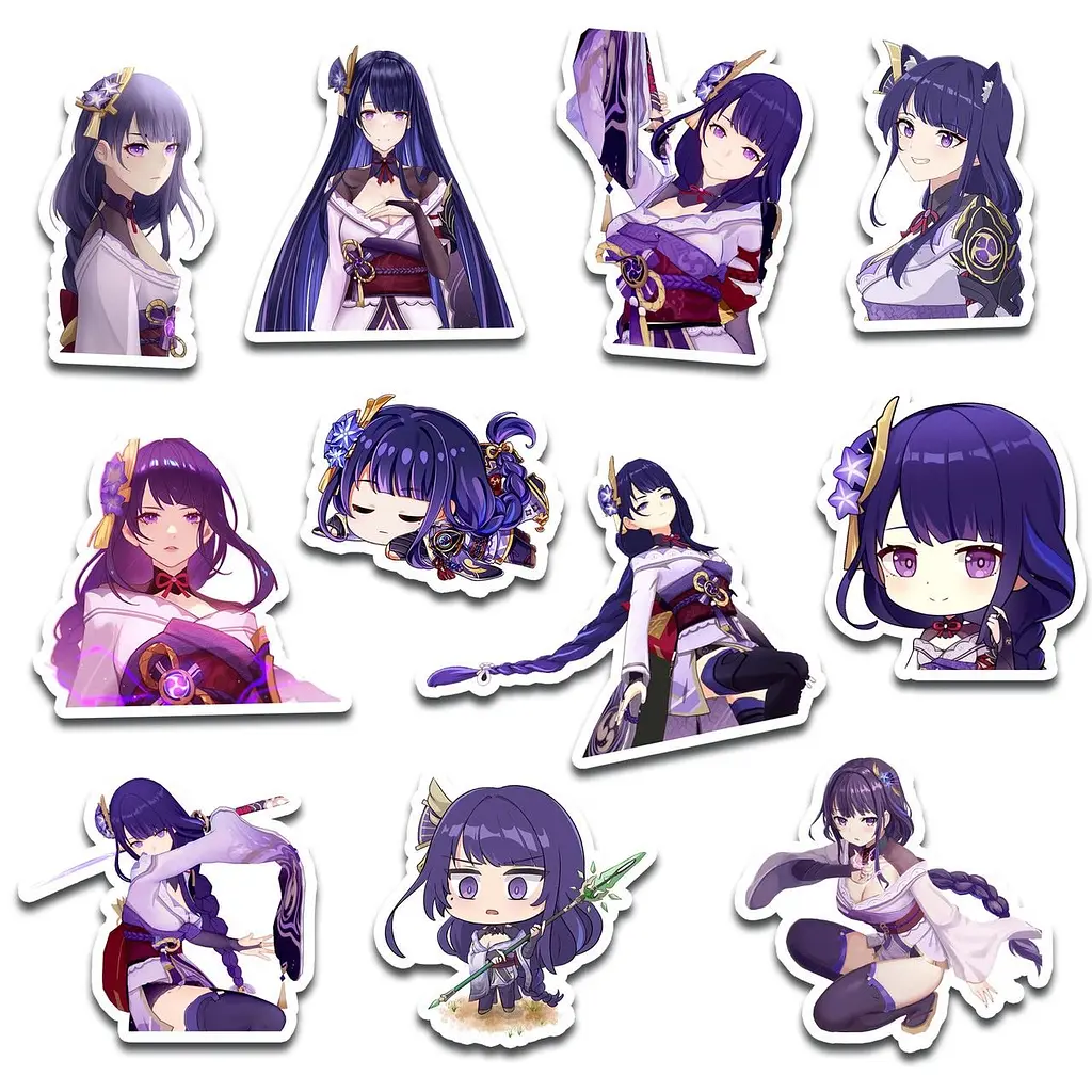 Стікерпак GeekLand Genshin Impact Raiden 45 штук (SP GI R 01) - фото 3