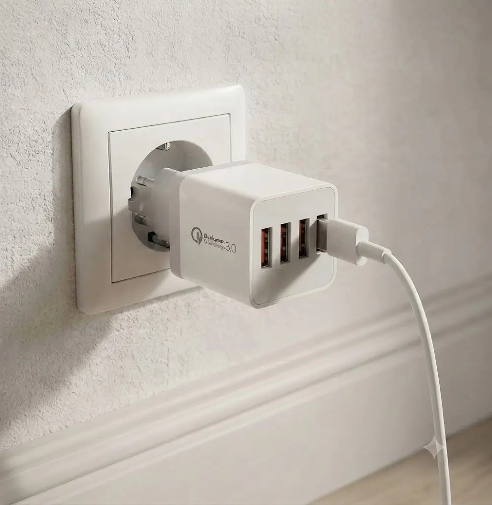 Адаптер Fast Charge 220v 4 USB D22 / Мережевий зарядний пристрій з підтримкою швидкого заряджання - фото 3