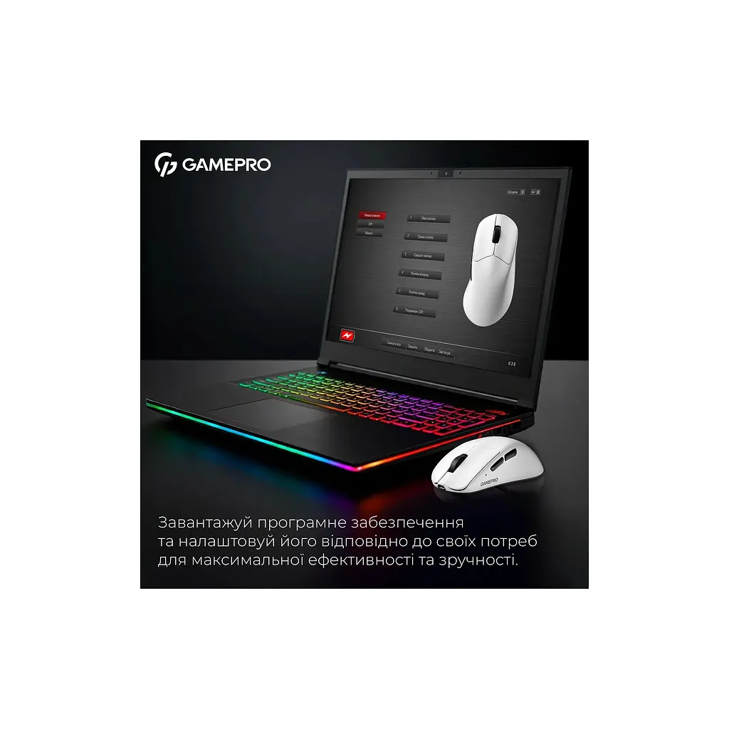 Мишка GamePro Asgard Surt Wireless/Bluetooth/USB White (GM017W) - фото 9