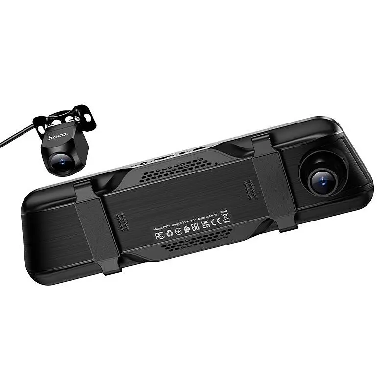 Відеореєстратор - дзеркало HOCO DV16 streaming media driving recorder (dual-channel with rear camera) - фото 3
