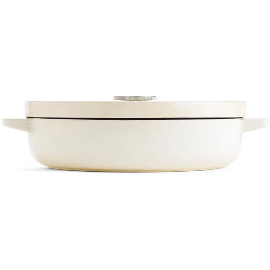 Сотейник KitchenAid чугунный с крышкой 26 см 2.77 л миндальный крем (CC009010-001) - фото 3