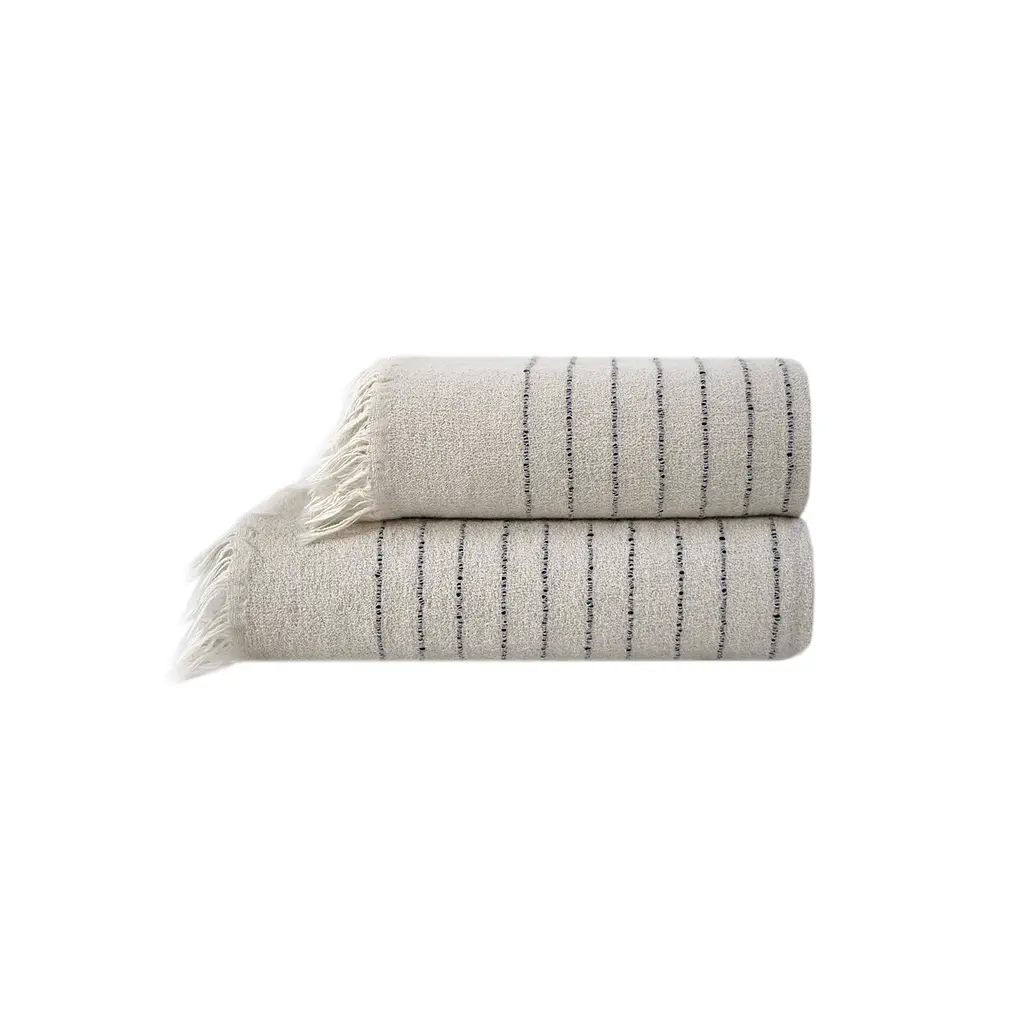 Полотенце со льна Lotus Home - Line черный 50x90 - фото 8