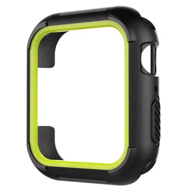Силіконовий захисний корпус Primo для Apple Watch 40 мм Black/Green - фото 2