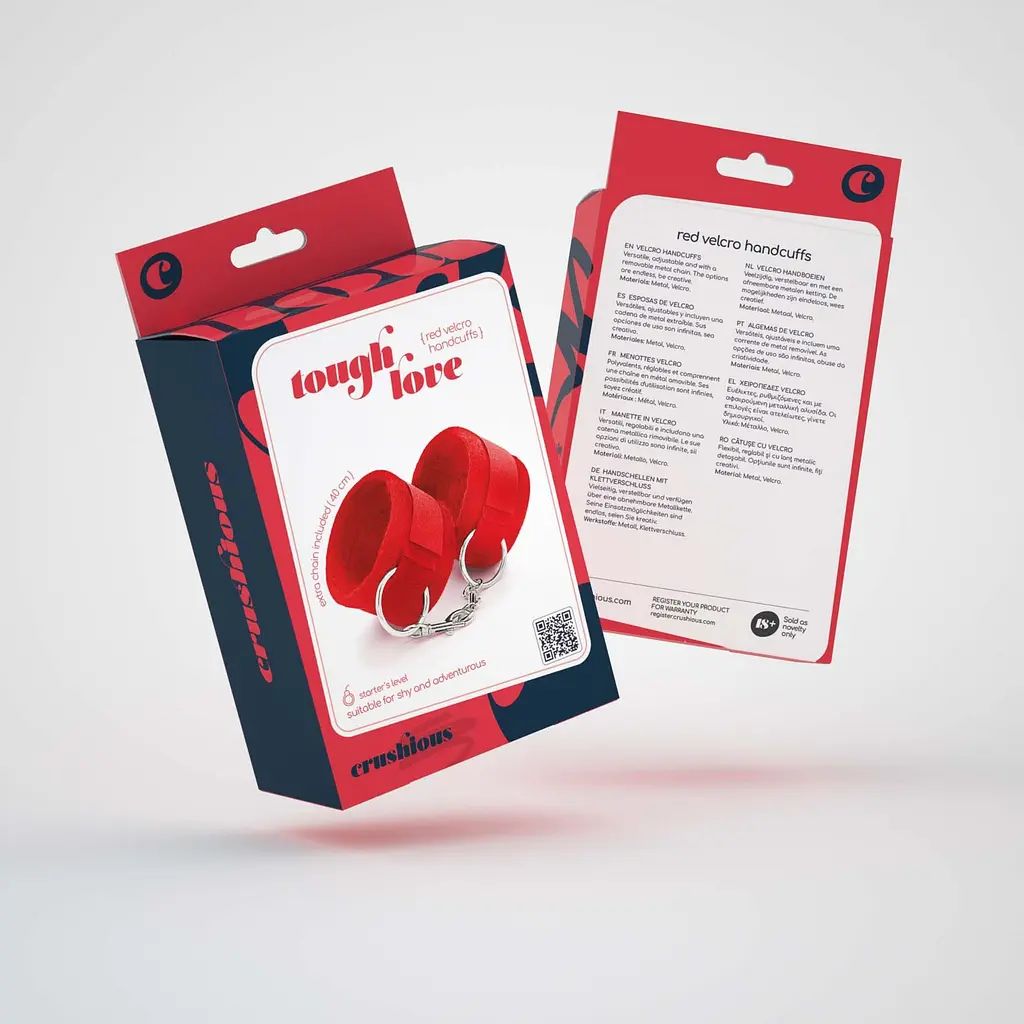 Наручники Crushious Tough Love (красный) - фото 6