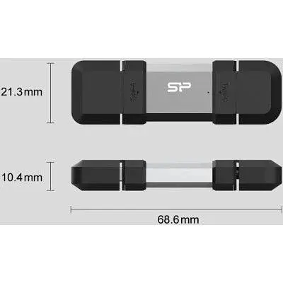 USB флеш накопитель Silicon Power USB 64G SILICON POWER usb3.2+TypeC Mobile C51 (SP064GBUC3C51V1S) - фото 4