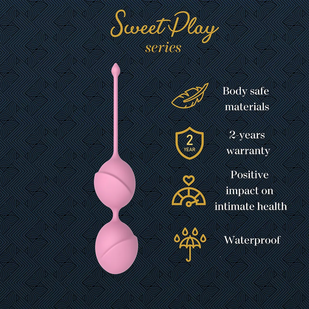 Вагінальні кульки Erospace Sweet Play A11, 19.6 см, рожевий - фото 2