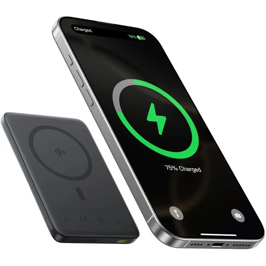Павербанк Baseus PicoGo Ultra-Slim Qi2 Black 10 000 mAh / 27 Вт (E0027201) - фото 3