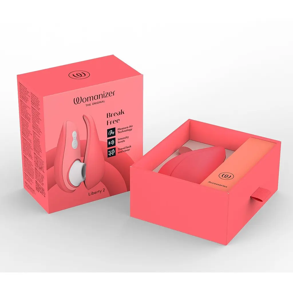 Вакуумний кліторальний стимулятор Womanizer Liberty 2 Vibrant Rose Womanizer SX0522 100865 - фото 4