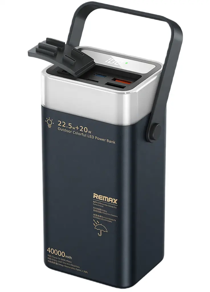 Повербанк Remax RPP-596 Power Bank 40000mAh PD20W+QC22.5W Чорний (2104619443) - фото 5