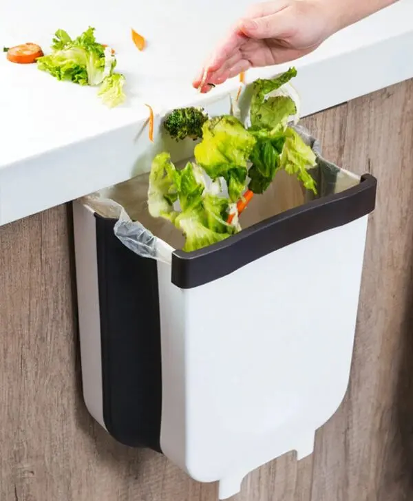 Сміттєвий контейнер Kitchen Wet Garbage Flexible Bin складаний, на двері - фото 2