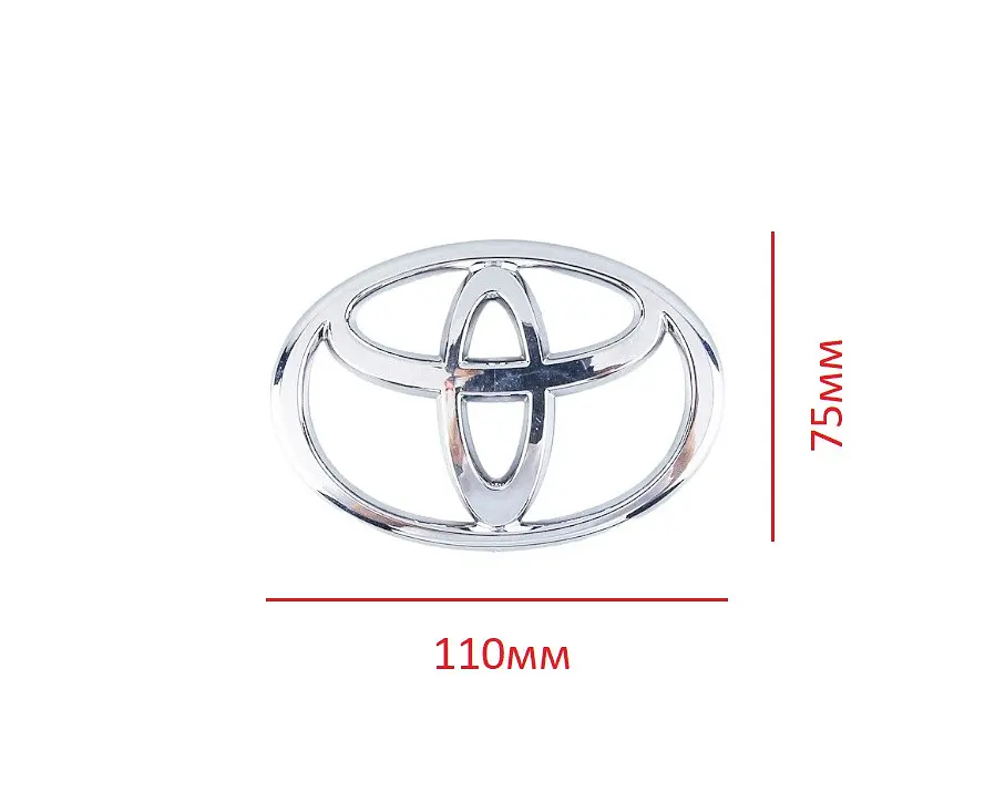 Емблема решітки задня для Toyota Хром 110х75 мм Пластик на скотчі (Завод) - фото 2