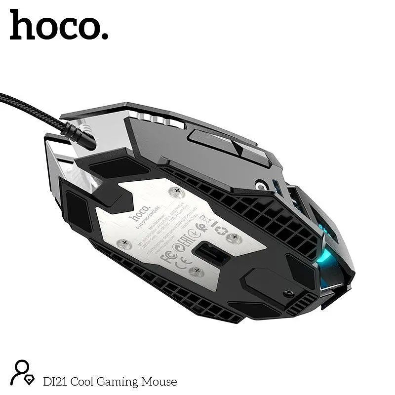 Мышь Hoco DI21 Cool Gaming Mouse 7200dpi проводная игровая с подсветкой - фото 10