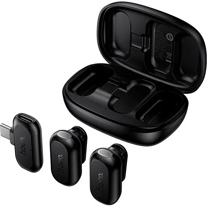 Мікрофонна радіосистема Hoco L26 AI USB-C Black (6942007677011) [176327] - фото 2