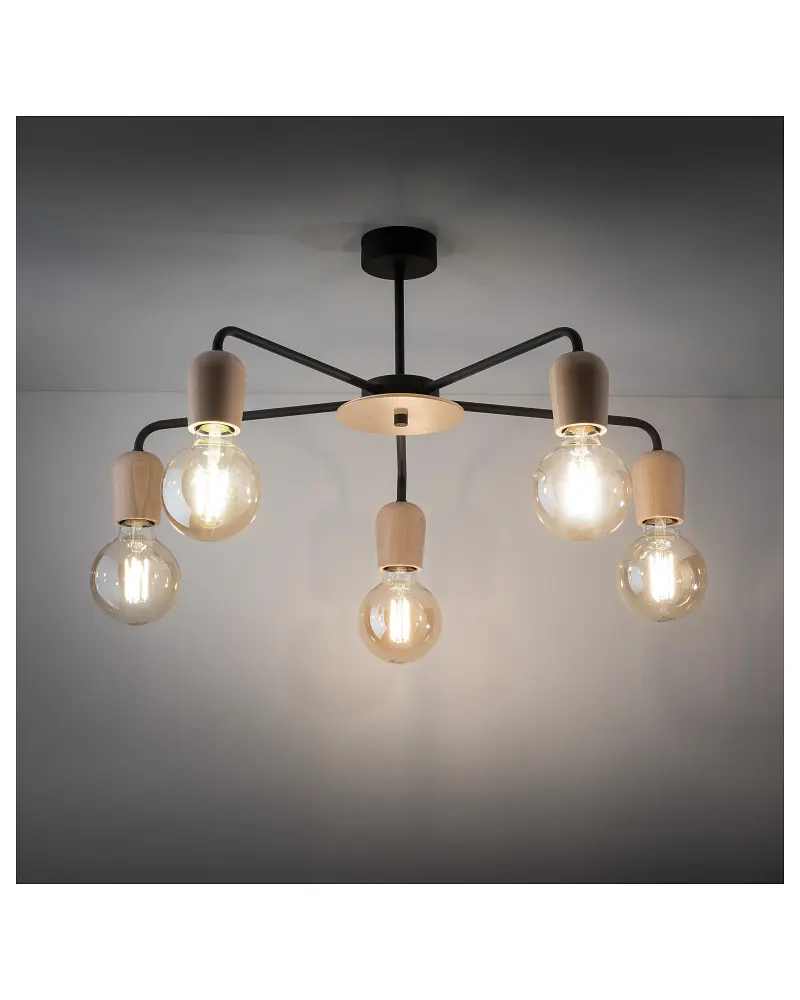 Люстра TK Lighting 4969 Miriam E27 5x15W IP20 - фото 4