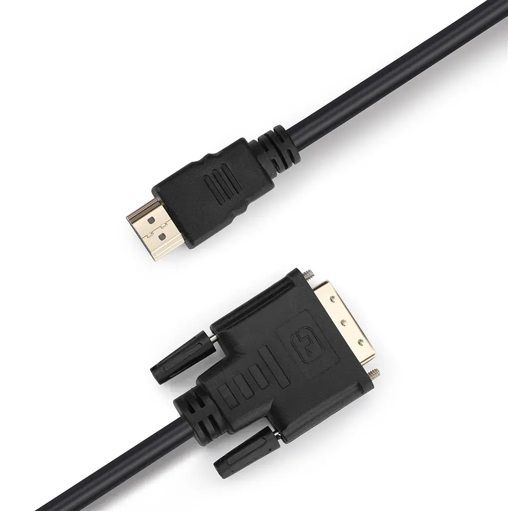 Кабель Prologix Premium HDMI - DVI V 1.3 (M/M), Single Link, 18+1, 0.5 м, Black (PR-HDMI-DVI-P-01-30-05m) - фото 2