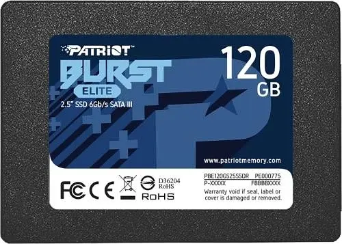 Твердотільний накопичувач SSD 120Gb, Burst Elite, SATA3, 2.5", 3D TLC, 450/320 МБ/с Patriot teh0019747 - фото 4