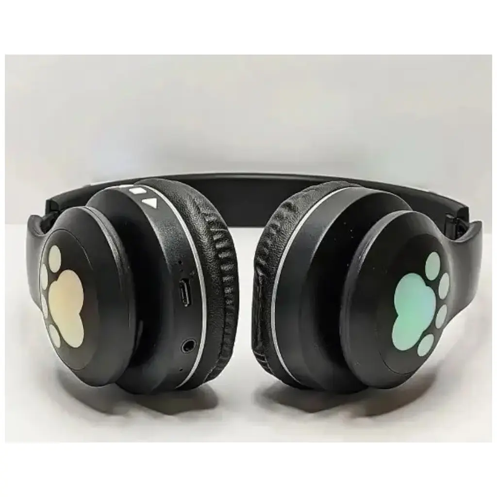 Беспроводные детские наушники Cat Ear VZV-23M Bluetooth с кошачьими ушками черные - фото 3