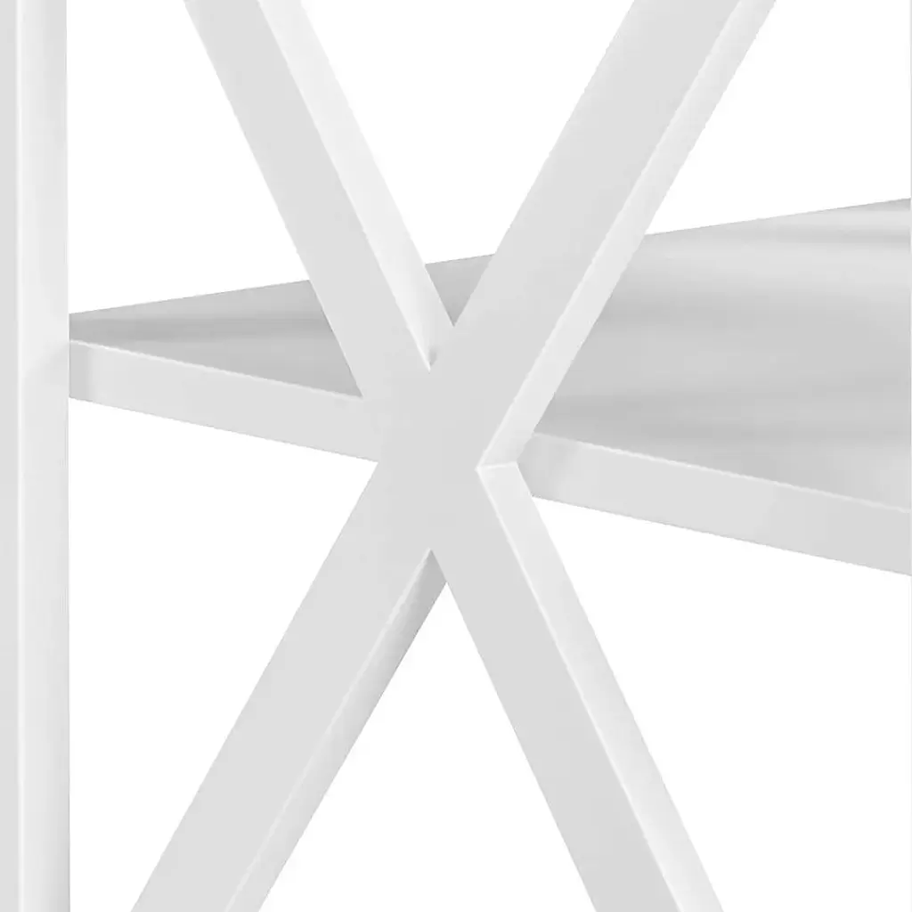 Стеллаж Chomik Holly с двумя деревянными полками белый - фото 7