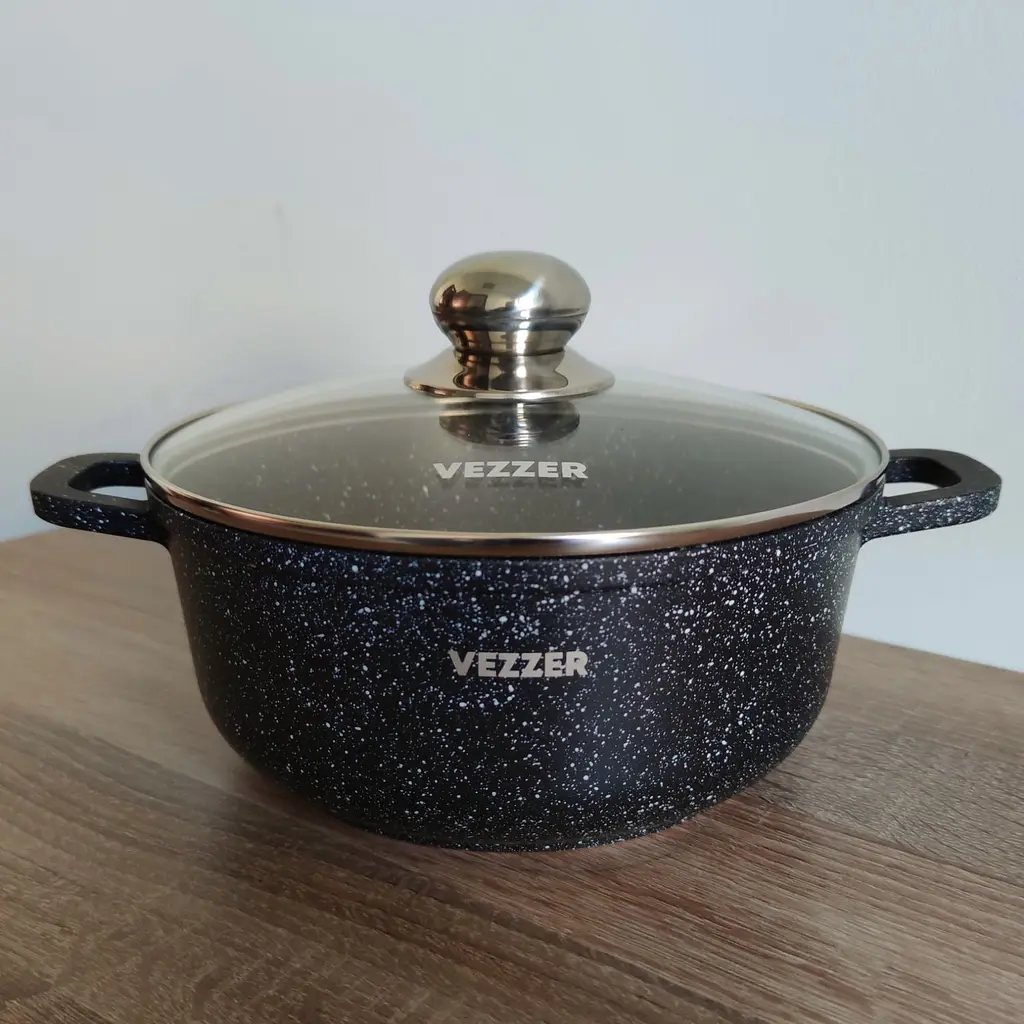 Каструля Vezzer з кришкою 22 см 3.5 л чорна (VZ8039) - фото 5