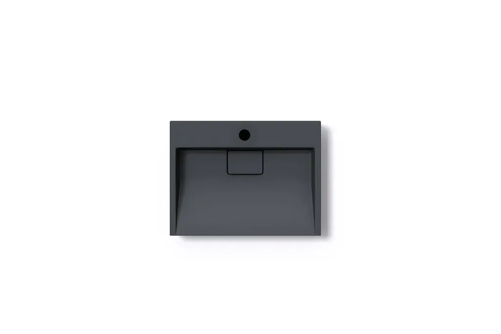 Умивальник VBI Este підвісний з отвором під змішувач 50x38 см black VBI-019903 - фото 3
