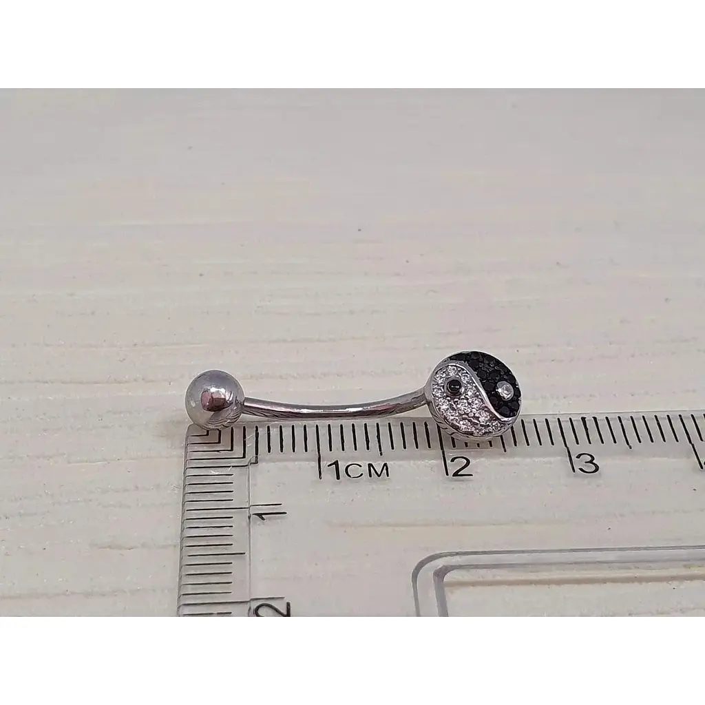 Серебряная серьга для пирсинга пупка Silvex 925. Пр2ФО/028 - фото 5